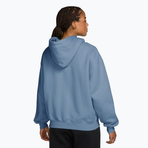 Women's sweatshirt Nike Studio Fleece Medium Weight Oversized Full Zip work blue/sail
