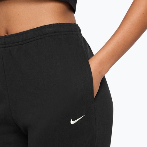 Women's trousers Nike Studio Fleece total black/sail