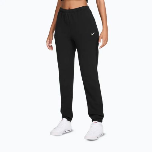 Women's trousers Nike Studio Fleece total black/sail