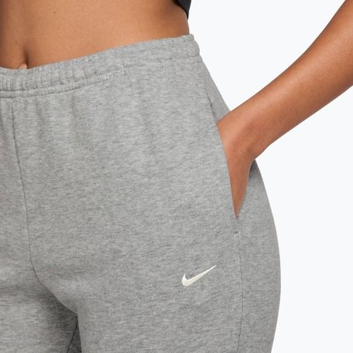 Women's trousers Nike Studio Fleece dark grey heather/Sail