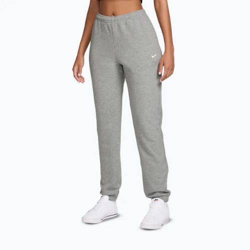 Women's trousers Nike Studio Fleece dark grey heather/Sail