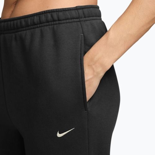Women's trousers Nike Studio Fleece total black/sail