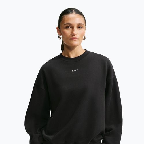 Women's sweatshirt Nike Studio Fleece Medium Weight total black/sail