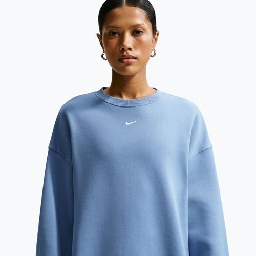 Women's sweatshirt Nike Studio Fleece Medium Weight work blue/sail