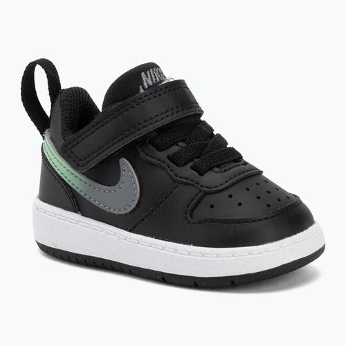 Children's shoes Nike Court Borough Low black/smoke grey/white/illusion green