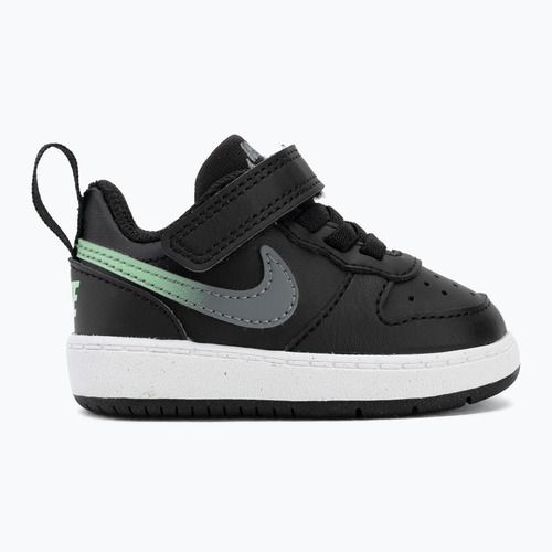 Children's shoes Nike Court Borough Low black/smoke grey/white/illusion green