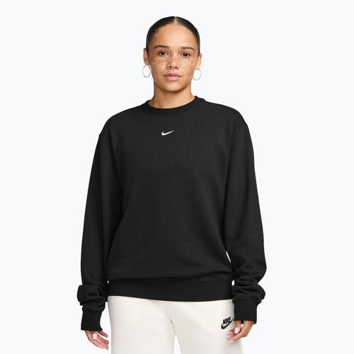Women's sweatshirt Nike Studio Fleece Lightweight total black/sail