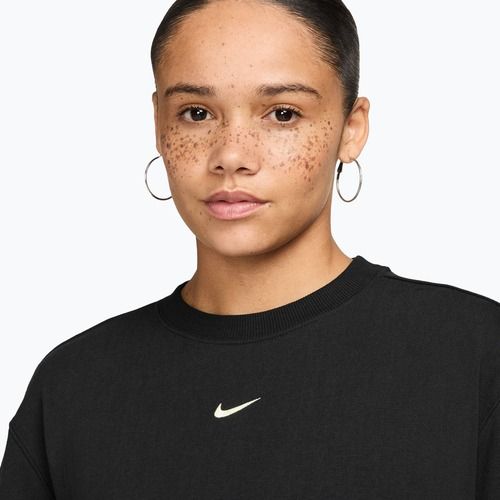 Women's sweatshirt Nike Studio Fleece Lightweight total black/sail