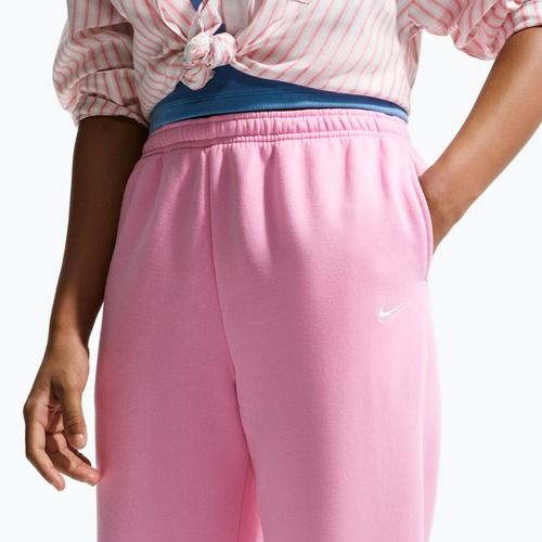Children's trousers Nike Sportswear Studio Fleece pink rise/white