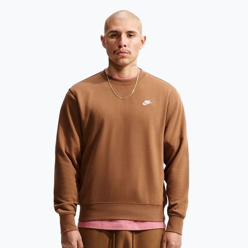 Men's sweatshirt Nike Club ale brown/white
