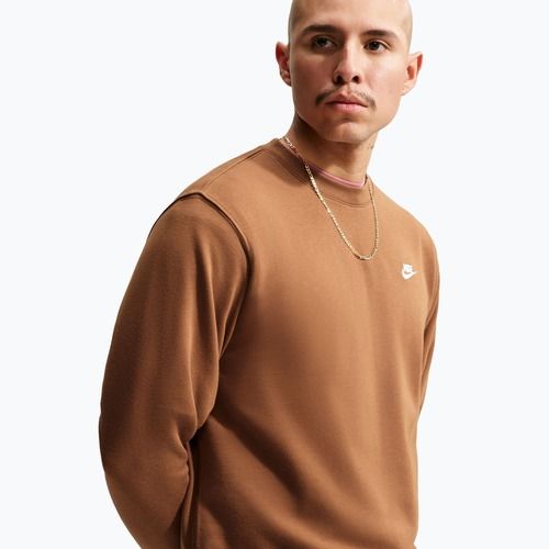 Men's sweatshirt Nike Club ale brown/white