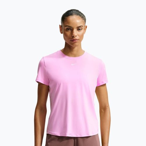 Women's training shirt Nike One Classic pink rise/white