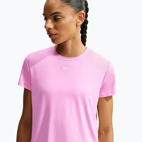 Women's training shirt Nike One Classic pink rise/white