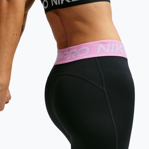 Women's leggings Nike Pro black/pink rise/white