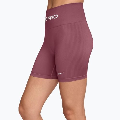 Women's training shorts Nike Pro Seamless pink smoke/white