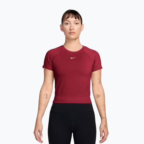 Women's training shirt Nike Pro Seamless tough red/white
