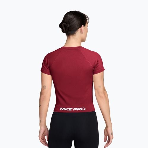 Women's training shirt Nike Pro Seamless tough red/white