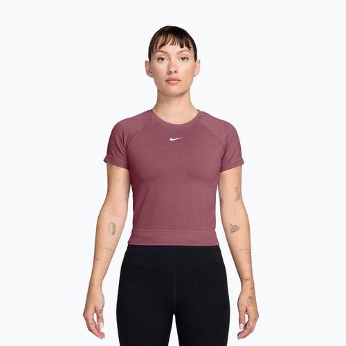 Women's training shirt Nike Pro Seamless pink smoke/white