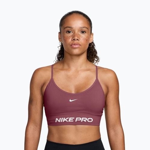 Training bra Nike Pro Seamless pink smoke/white