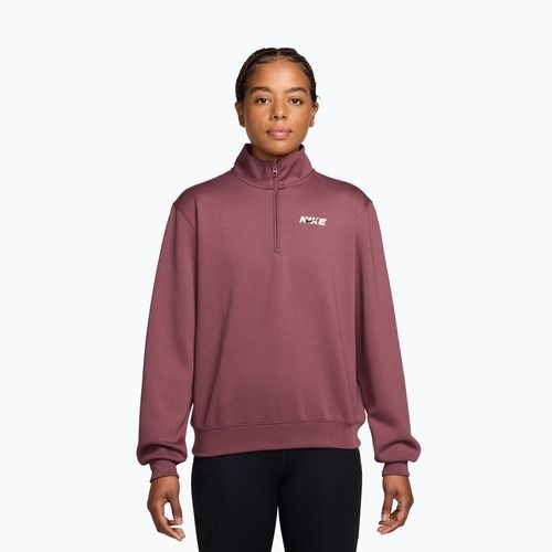 Women's training sweatshirt Nike Studio Fleece Sport pink smoke/mystic dates/white