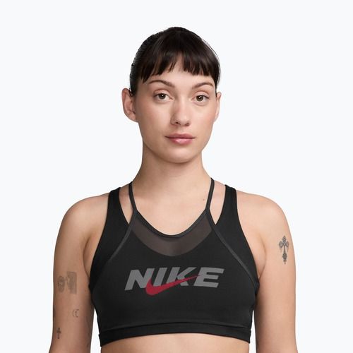Training bra Nike One black/smoke grey/university red