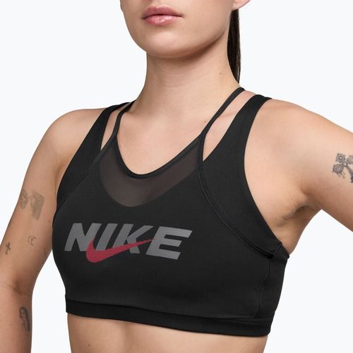 Training bra Nike One black/smoke grey/university red