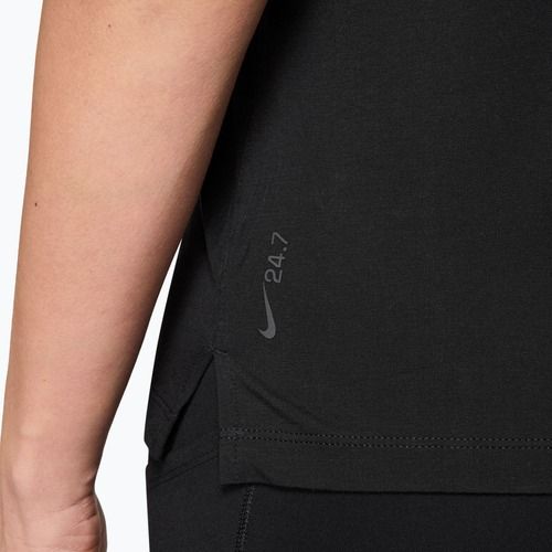 Women's training shirt Nike 24.7 ImpossiblySoft Light black/dark smoke grey