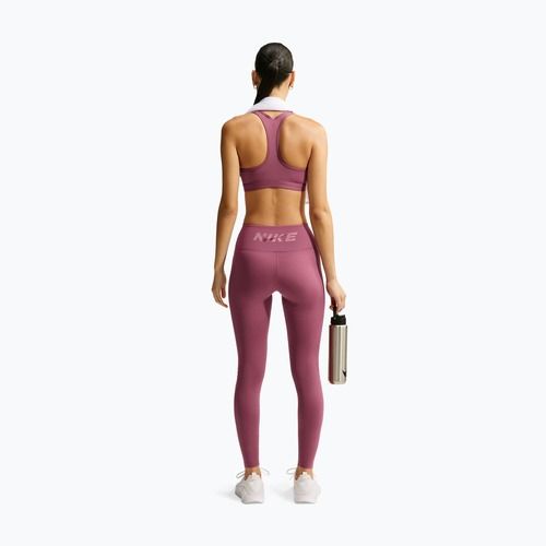 Women's leggings Nike One pink smoke/pink smoke/pink rise/white