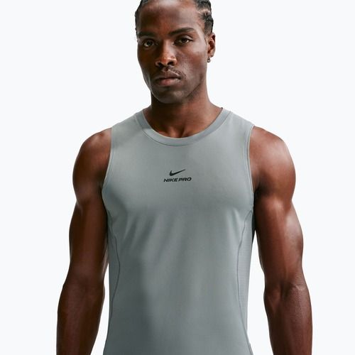 Men's training shirt Nike Pro smoke grey/black
