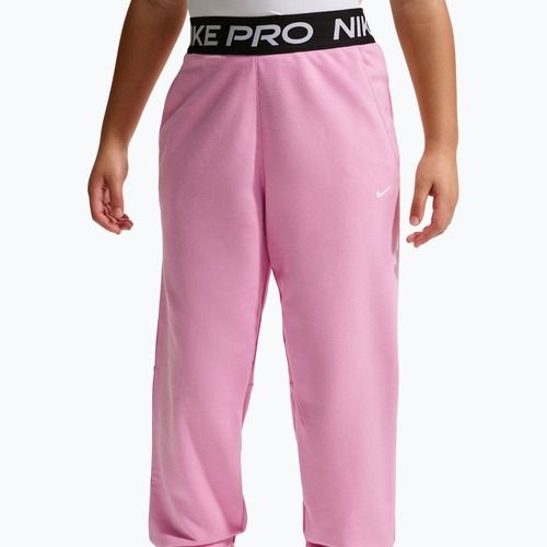 Children's trousers Nike Pro Fleece pink rise/pink rise/black/white