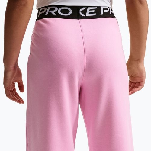 Children's trousers Nike Pro Fleece pink rise/pink rise/black/white