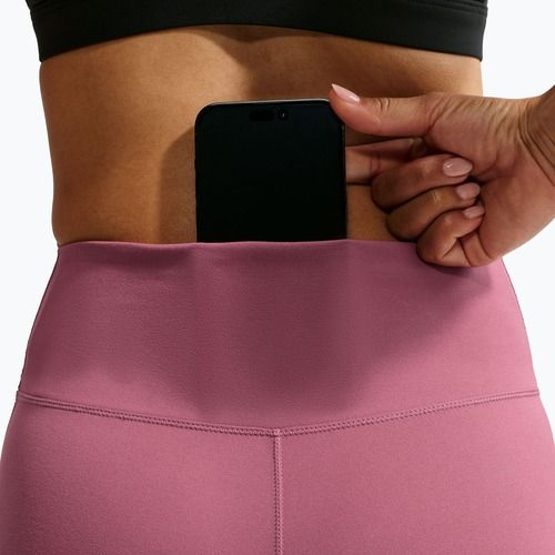 Women's leggings Nike One Seamless Front pink smoke/white
