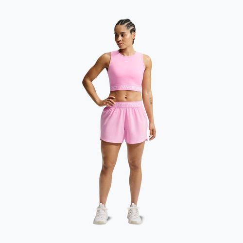 Women's T-shirt Nike Pro pink rise/white