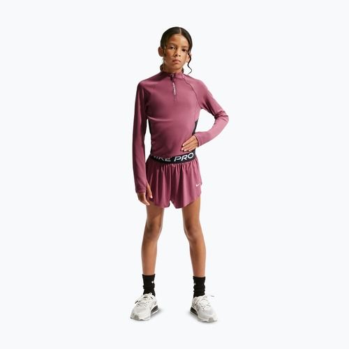 Children's shorts Nike Pro pink smoke/black/white