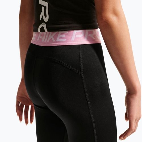 Children's leggings Nike Pro Dri-FIT black/pink rise/white