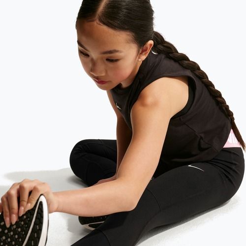 Children's leggings Nike Pro Dri-FIT black/pink rise/white