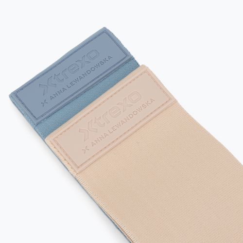Exercise band set XTREXO x Anna Lewandowska bands Beige/Azul Bruma