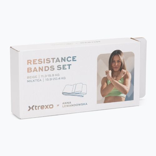 Exercise band set XTREXO x Anna Lewandowska bands Beige/Milktea