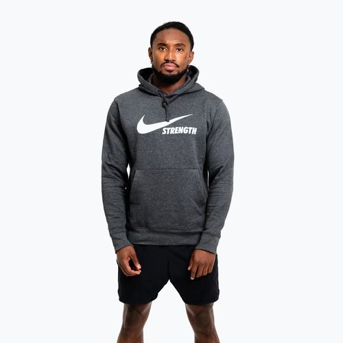 Men's sweatshirt Nike Strength Hoodie charcoal/white