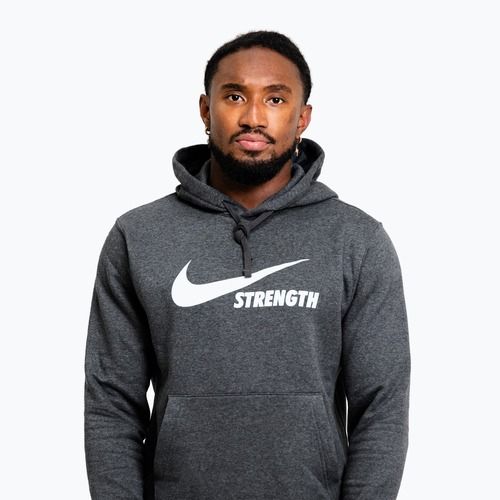 Men's sweatshirt Nike Strength Hoodie charcoal/white