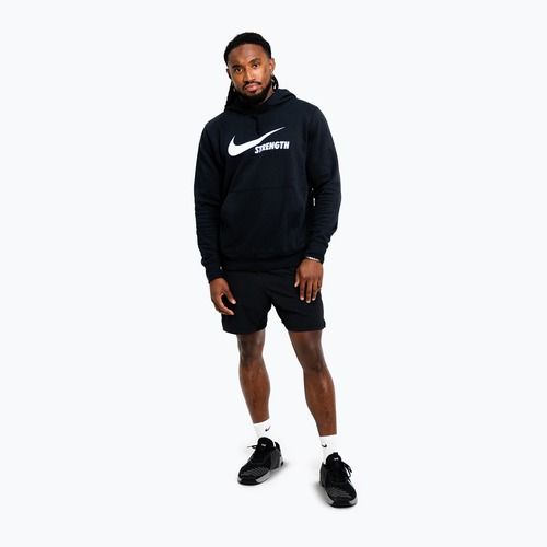 Men's sweatshirt Nike Strength Hoodie black/white