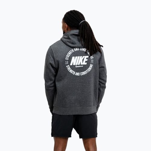 Men's sweatshirt Nike Strength S&C Hoodie charcoal/white