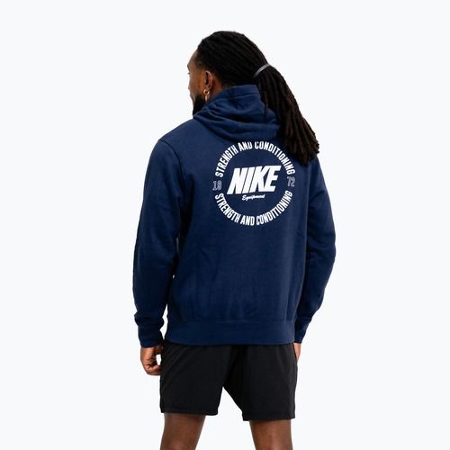 Men's sweatshirt Nike Strength S&C Hoodie navy/white