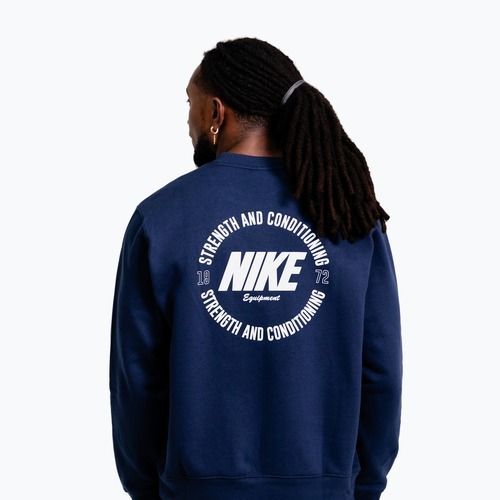 Men's sweatshirt Nike Strength S&C Crewneck navy/white