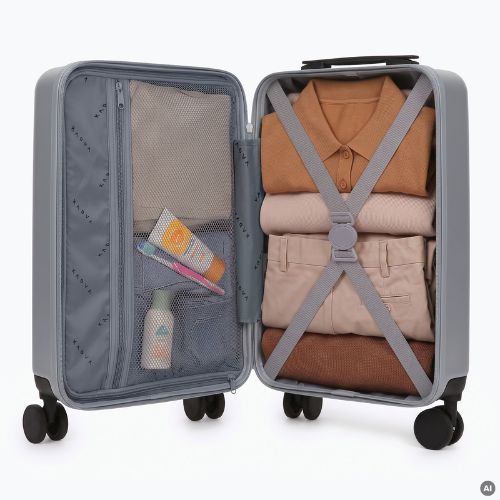 Cabin travel suitcase Kadva Domingo Silver