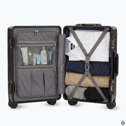 Medium travel suitcase Kadva Tigre 64l Black