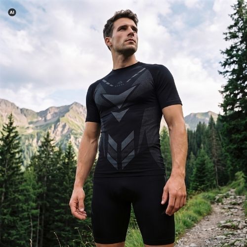Men's thermal underwear set KADVA Alpinestep Thermo SH Light Plus Set Black