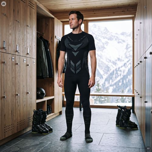 Men's thermal underwear set KADVA Alpinestep Thermo SH Light Plus Set Black