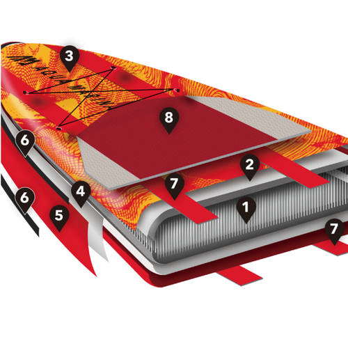 Aqua Marina Race Elite 14'0" red SUP board BT-22RE