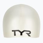 Children's swimming cap TYR Wrinkle-Free Silicone white